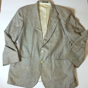 Mens red and light gray silk yarn blazer size 46 regular